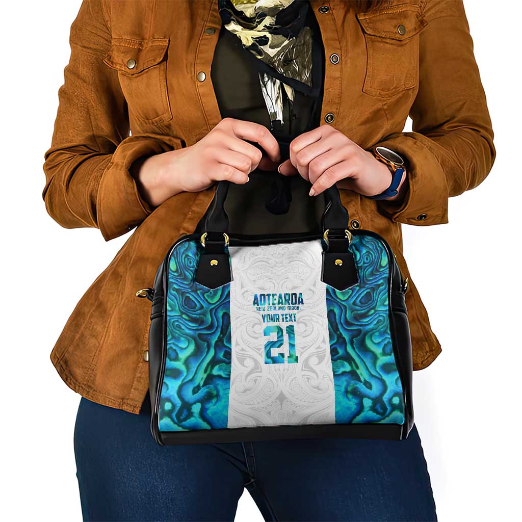 Custom New Zealand Aotearoa Shoulder Handbag Maori Paua Shell Indigenous - Polynesian Pride