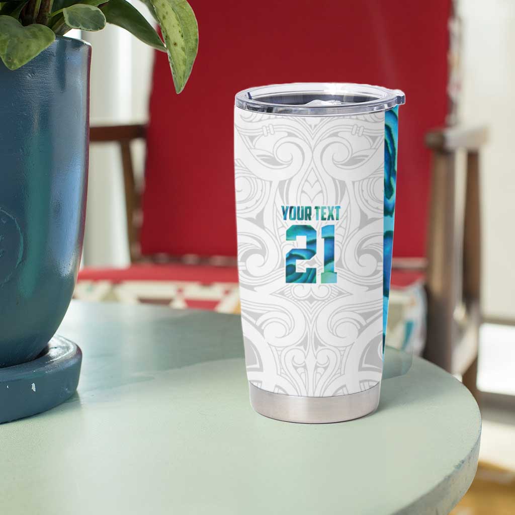 Custom New Zealand Aotearoa Tumbler Cup Maori Paua Shell Indigenous - Polynesian Pride