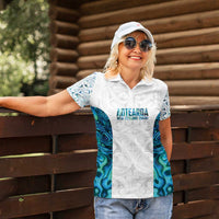 Custom New Zealand Aotearoa Women Polo Shirt Maori Paua Shell Indigenous - Polynesian Pride