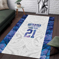 Custom New Zealand Aotearoa Area Rug Purple Maori Paua Shell Indigenous LT9 Purple - Polynesian Pride