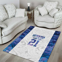 Custom New Zealand Aotearoa Area Rug Purple Maori Paua Shell Indigenous LT9 - Polynesian Pride