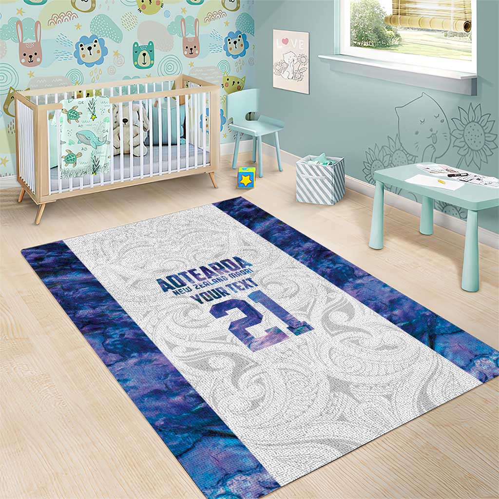 Custom New Zealand Aotearoa Area Rug Purple Maori Paua Shell Indigenous LT9 - Polynesian Pride