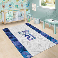 Custom New Zealand Aotearoa Area Rug Purple Maori Paua Shell Indigenous LT9 - Polynesian Pride