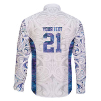 Custom New Zealand Aotearoa Family Matching Off The Shoulder Long Sleeve Dress and Hawaiian Shirt Purple Maori Paua Shell Indigenous LT9 - Polynesian Pride