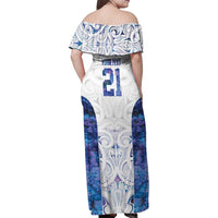 Custom New Zealand Aotearoa Family Matching Off Shoulder Maxi Dress and Hawaiian Shirt Purple Maori Paua Shell Indigenous LT9 - Polynesian Pride