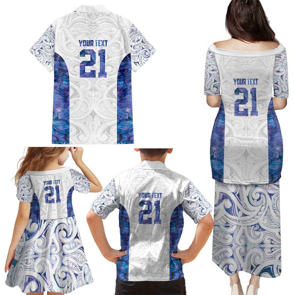 Custom New Zealand Aotearoa Family Matching Puletasi and Hawaiian Shirt Purple Maori Paua Shell Indigenous LT9 - Polynesian Pride