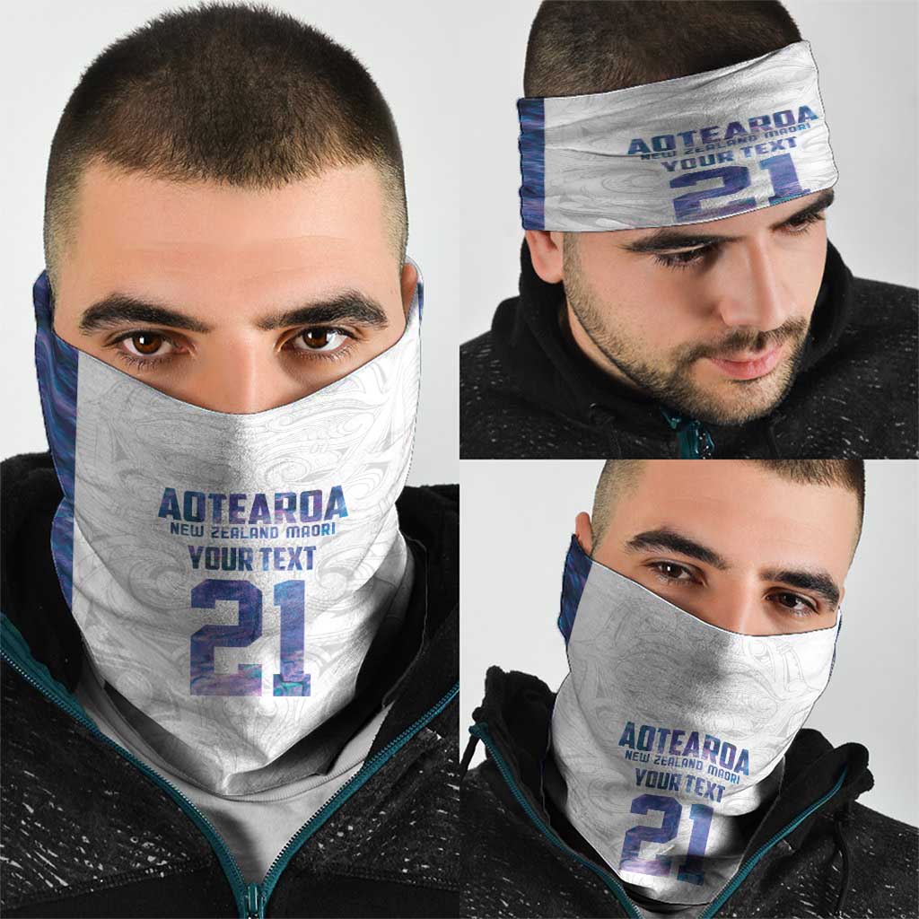 New Zealand Aotearoa Neck Gaiter Purple Maori Paua Shell Indigenous LT9