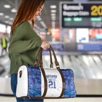 Custom New Zealand Aotearoa Travel Bag Purple Maori Paua Shell Indigenous - Polynesian Pride