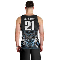 World Cricket Custom New Zealand Men Tank Top Kia kaha nga Potae Pango LT9 - Polynesian Pride