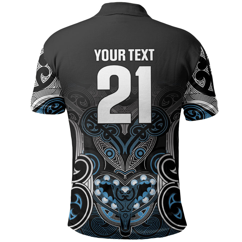 World Cricket Custom New Zealand Polo Shirt Kia kaha nga Potae Pango LT9 - Polynesian Pride