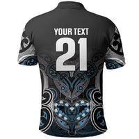 World Cricket Custom New Zealand Polo Shirt Kia kaha nga Potae Pango LT9 - Polynesian Pride