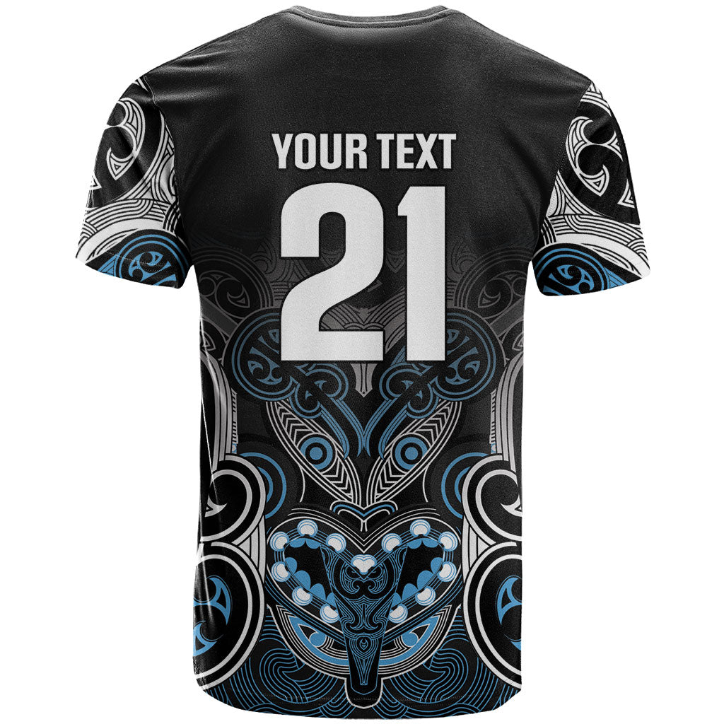 World Cricket Custom New Zealand T Shirt Kia kaha nga Potae Pango LT9 - Polynesian Pride