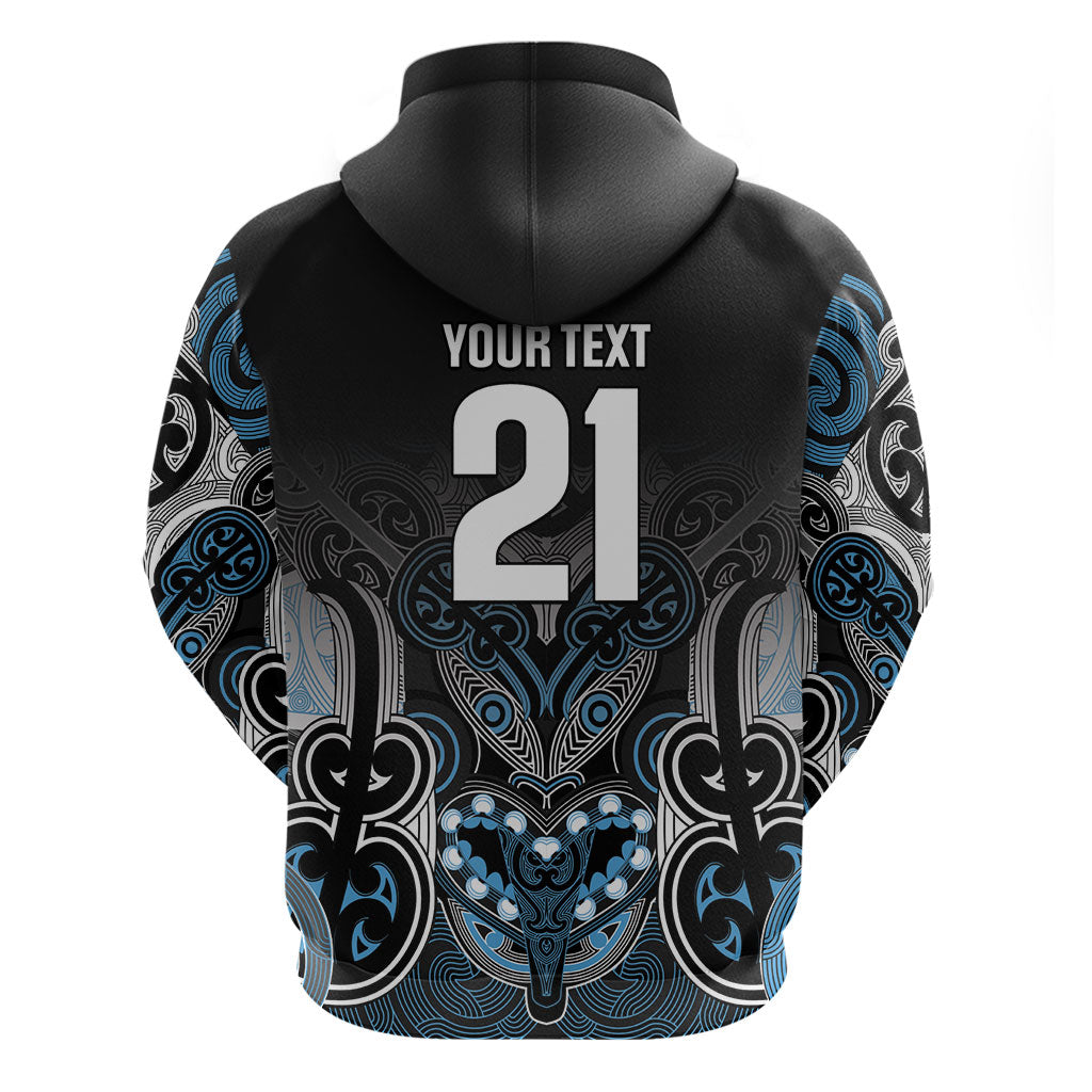 World Cricket Custom New Zealand Zip Hoodie Kia kaha nga Potae Pango LT9 - Polynesian Pride