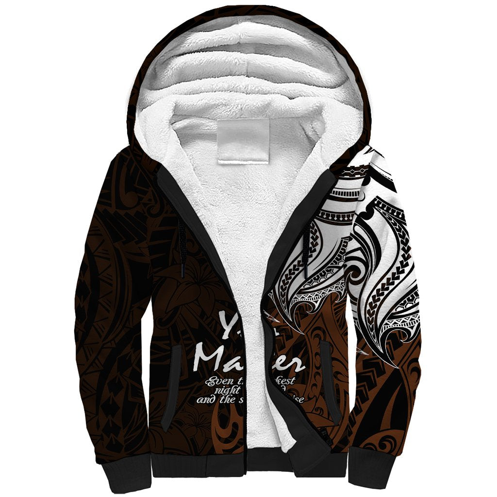 Your Matter Suicide Prevention Sherpa Hoodie Gold Polynesian Tribal LT9 Unisex Gold - Polynesian Pride
