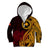 Papua New Guinea Island Kid Hoodie Bird of Paradise with Gold Polynesian Tribal LT9 Zip Hoodie Gold - Polynesian Pride