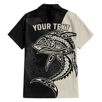 Personalised Polynesia Fishing Family Matching Summer Maxi Dress and Hawaiian Shirt With Maori Hei Matau Fish Hook Gold Art LT9 - Polynesian Pride