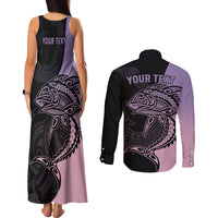 personalised-polynesia-fishing-couples-matching-tank-maxi-dress-and-long-sleeve-button-shirts-with-maori-hei-matau-fish-hook-pastel-art