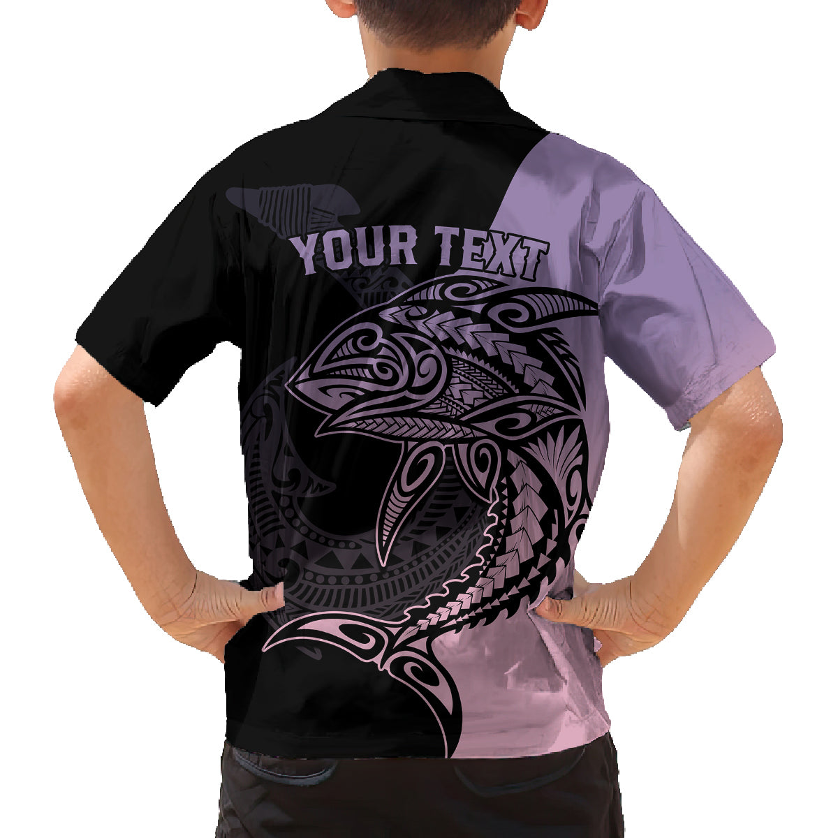 Personalised Polynesia Fishing Family Matching Off Shoulder Short Dress and Hawaiian Shirt With Maori Hei Matau Fish Hook Pastel Art LT9 - Polynesian Pride