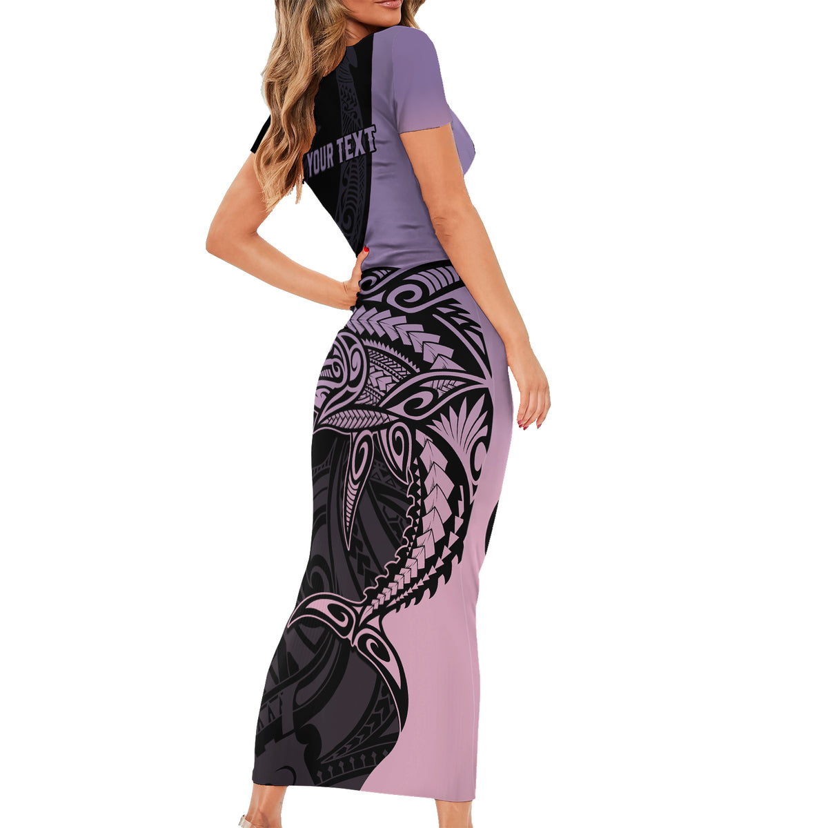 Personalised Polynesia Fishing Family Matching Short Sleeve Bodycon Dress and Hawaiian Shirt With Maori Hei Matau Fish Hook Pastel Art LT9 - Polynesian Pride