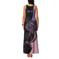 Personalised Polynesia Fishing Family Matching Tank Maxi Dress and Hawaiian Shirt With Maori Hei Matau Fish Hook Pastel Art LT9 - Polynesian Pride