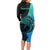 personalised-polynesia-fishing-long-sleeve-bodycon-dress-with-maori-hei-matau-fish-hook-turquoise-art