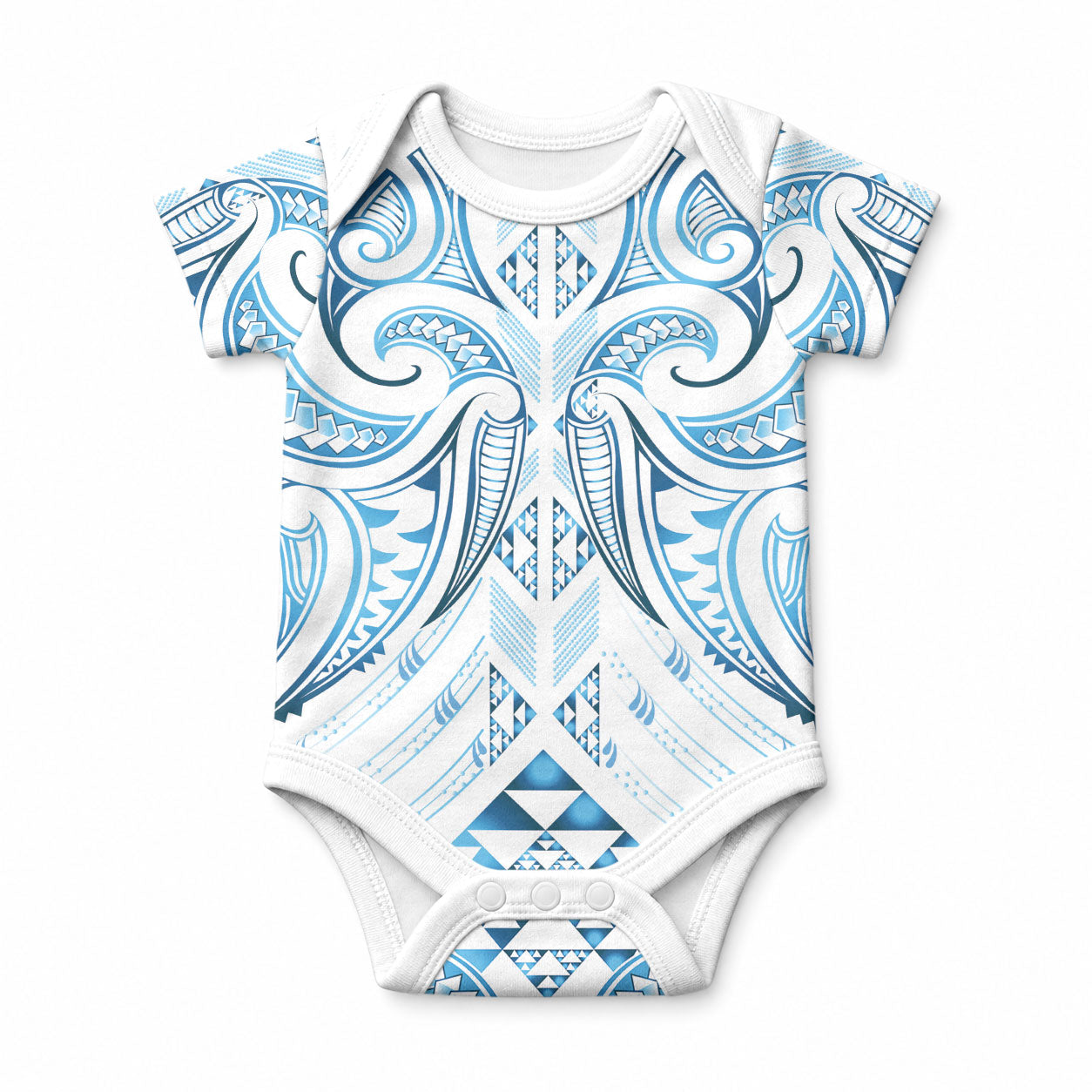 Maori Rugby Custom Ngaru Mangopare Baby Onesie Kahui Whetu Niho Taniwha Motif LT9 Galaxy - Polynesian Pride