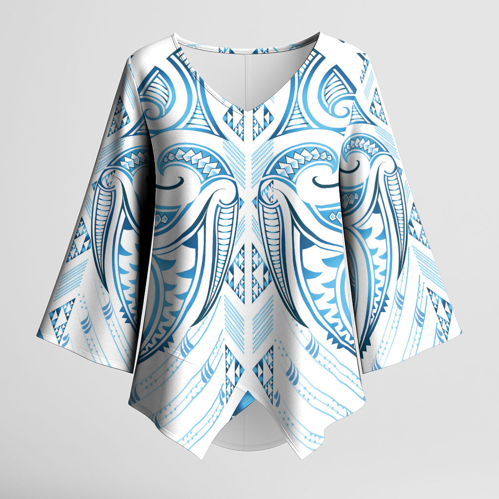 Maori Rugby Custom Ngaru Mangopare Kimono Sleeve Blouse Kahui Whetu Niho Taniwha Motif LT9 Female Galaxy - Polynesian Pride