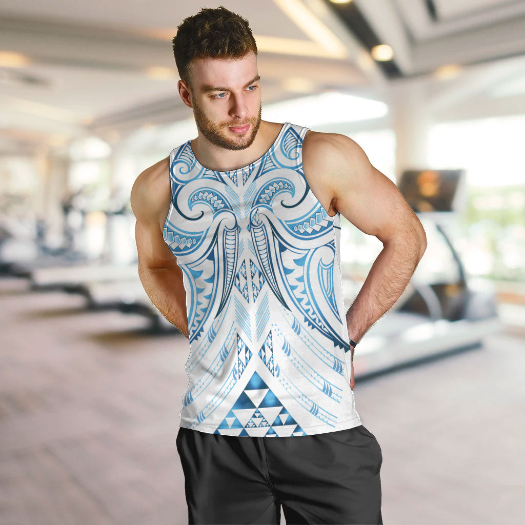 Maori Rugby Custom Ngaru Mangopare Men Tank Top Kahui Whetu Niho Taniwha Motif LT9 Galaxy - Polynesian Pride