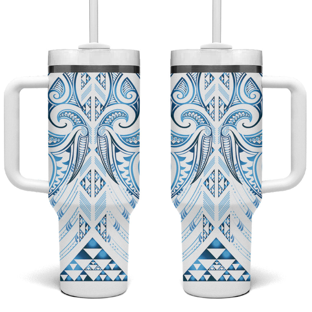 Maori Rugby Custom Ngaru Mangopare Tumbler With Handle Kahui Whetu Niho Taniwha Motif LT9 One Size: 40 oz Galaxy - Polynesian Pride