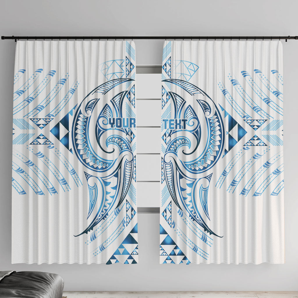 Maori Rugby Custom Ngaru Mangopare Window Curtain Kahui Whetu Niho Taniwha Motif LT9 With Hooks Galaxy - Polynesian Pride