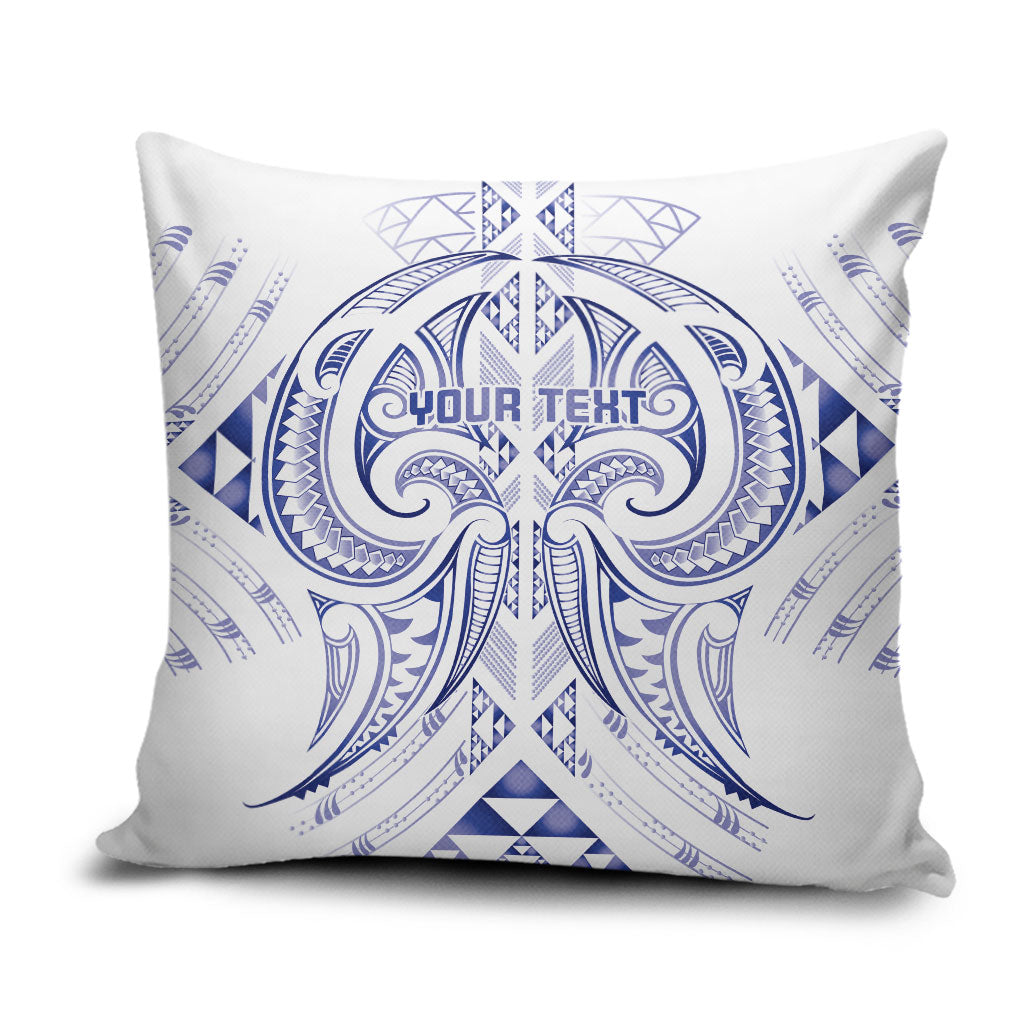 Maori Rugby Custom Ngaru Mangopare Pillow Cover Kikorangi Niho Taniwha Motif LT9 Blue - Polynesian Pride