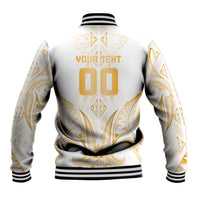 Maori Rugby Custom Ngaru Mangopare Baseball Jacket Koura Niho Taniwha Motif LT9 - Polynesian Pride