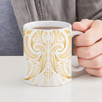 Maori Rugby Custom Ngaru Mangopare Ceramic Mug Koura Niho Taniwha Motif LT9 - Polynesian Pride