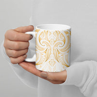 Maori Rugby Custom Ngaru Mangopare Ceramic Mug Koura Niho Taniwha Motif LT9 - Polynesian Pride