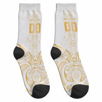 Maori Rugby Custom Ngaru Mangopare Crew Socks Koura Niho Taniwha Motif LT9 - Polynesian Pride
