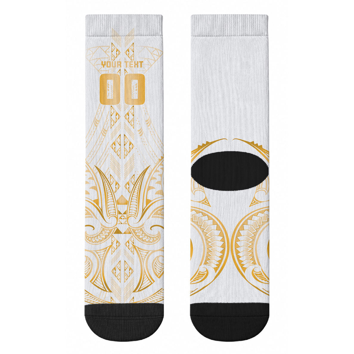 Maori Rugby Custom Ngaru Mangopare Crew Socks Koura Niho Taniwha Motif LT9 - Polynesian Pride