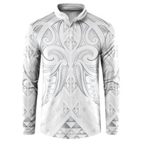 Maori Rugby Custom Ngaru Mangopare Button Sweatshirt Kiwikiwi Niho Taniwha Motif LT9 Grey - Polynesian Pride