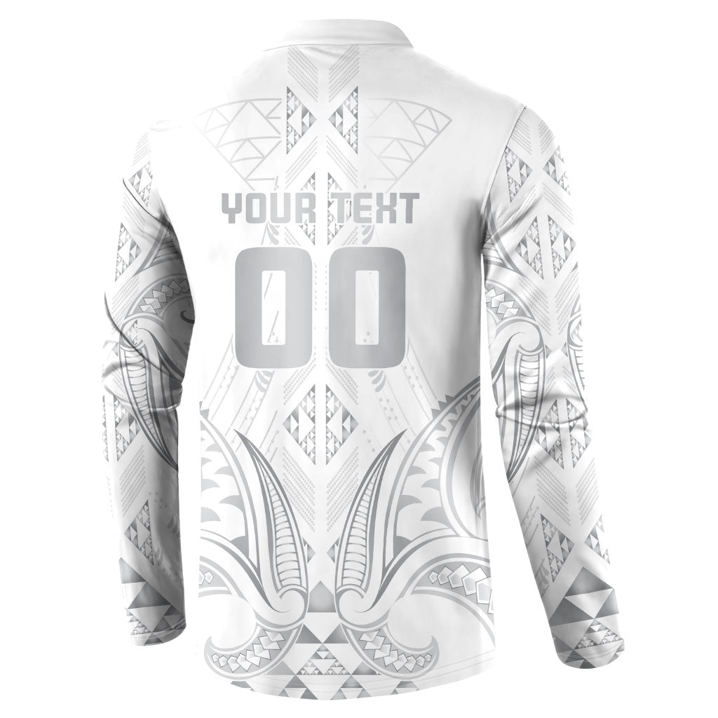 Maori Rugby Custom Ngaru Mangopare Button Sweatshirt Kiwikiwi Niho Taniwha Motif LT9 - Polynesian Pride