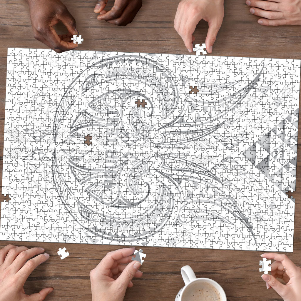 Maori Rugby Custom Ngaru Mangopare Puzzle Kiwikiwi Niho Taniwha Motif LT9 - Polynesian Pride