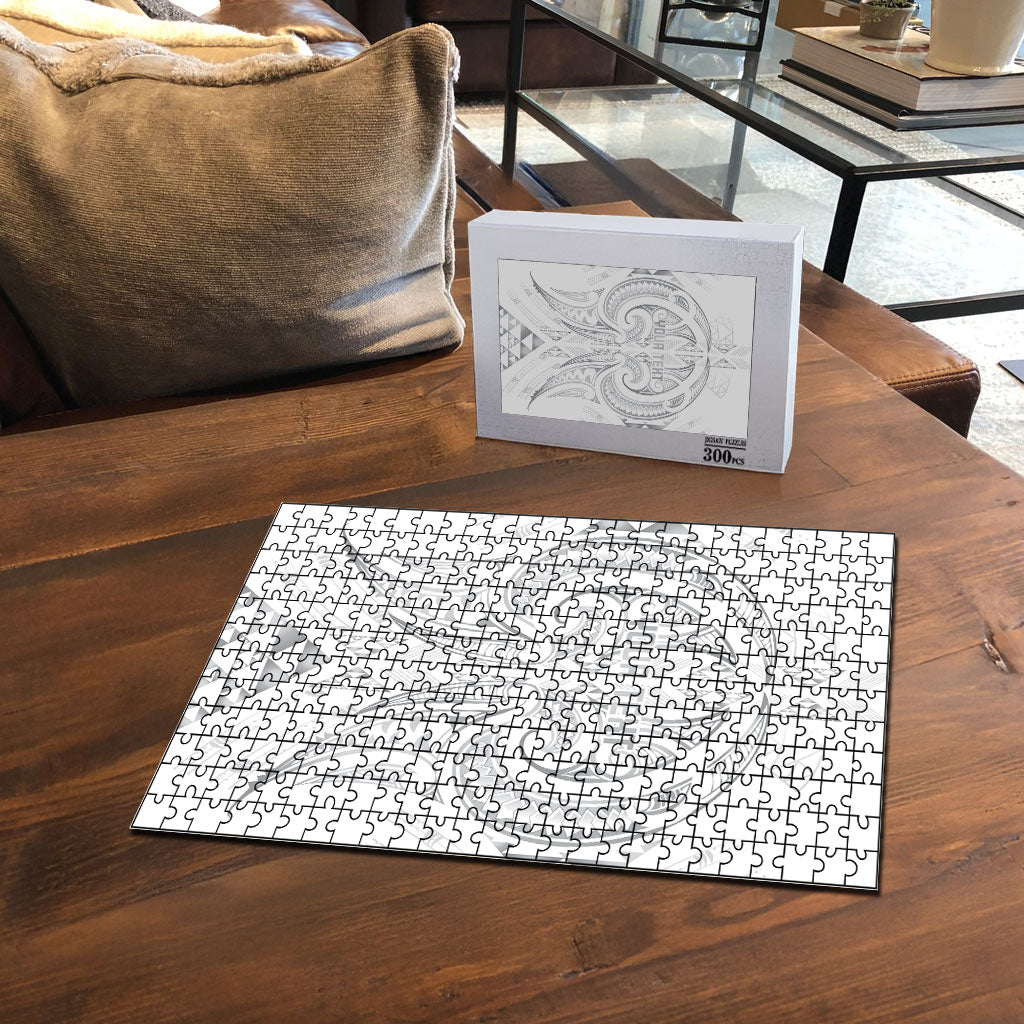 Maori Rugby Custom Ngaru Mangopare Puzzle Kiwikiwi Niho Taniwha Motif LT9 - Polynesian Pride