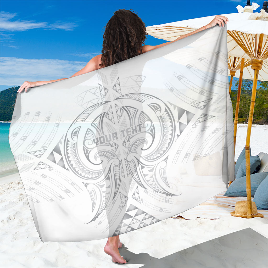 Maori Rugby Custom Ngaru Mangopare Sarong Kiwikiwi Niho Taniwha Motif LT9 One Size 44 x 66 inches Grey - Polynesian Pride