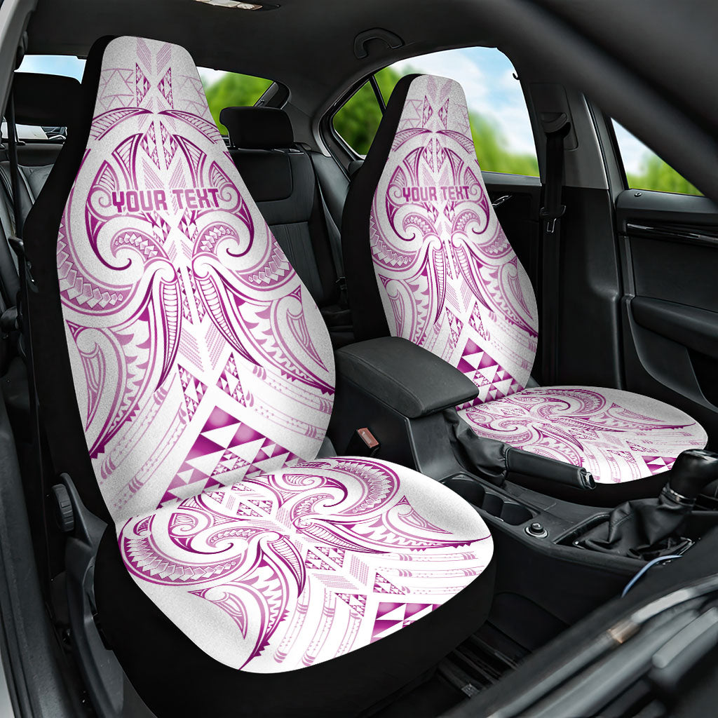 Maori Rugby Custom Ngaru Mangopare Car Seat Cover Mawhero Niho Taniwha Motif LT9 One Size Pink - Polynesian Pride