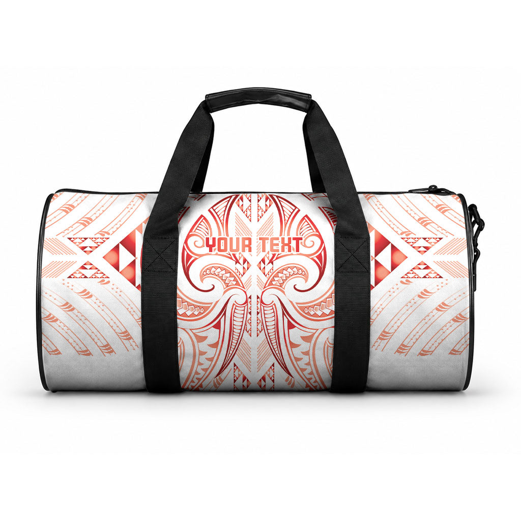 Maori Rugby Custom Ngaru Mangopare Duffle Bag Whero Niho Taniwha Motif LT9 One size Red - Polynesian Pride