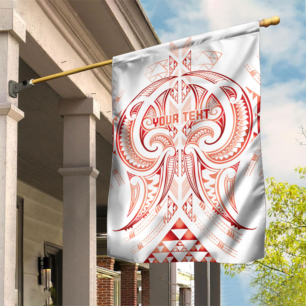 Maori Rugby Custom Ngaru Mangopare Garden Flag Whero Niho Taniwha Motif LT9 House Flag Red - Polynesian Pride