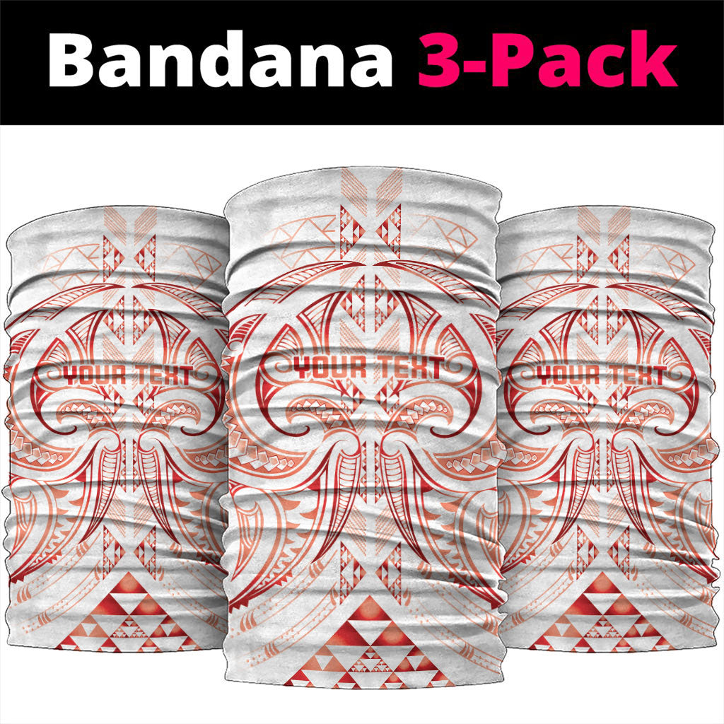 Maori Rugby Custom Ngaru Mangopare Neck Gaiter Whero Niho Taniwha Motif LT9 package One Size: 25*50cm Red - Polynesian Pride