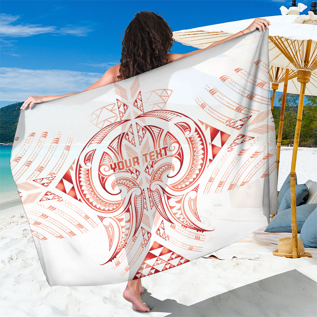 Maori Rugby Custom Ngaru Mangopare Sarong Whero Niho Taniwha Motif LT9 One Size 44 x 66 inches Red - Polynesian Pride