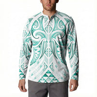 Maori Rugby Custom Ngaru Mangopare Button Sweatshirt Karikiorangi Taniwha Motif LT9 - Polynesian Pride