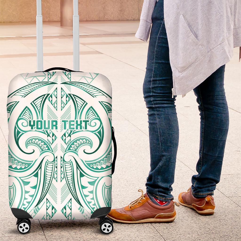 Maori Rugby Custom Ngaru Mangopare Luggage Cover Karikiorangi Taniwha Motif LT9 Turquoise - Polynesian Pride