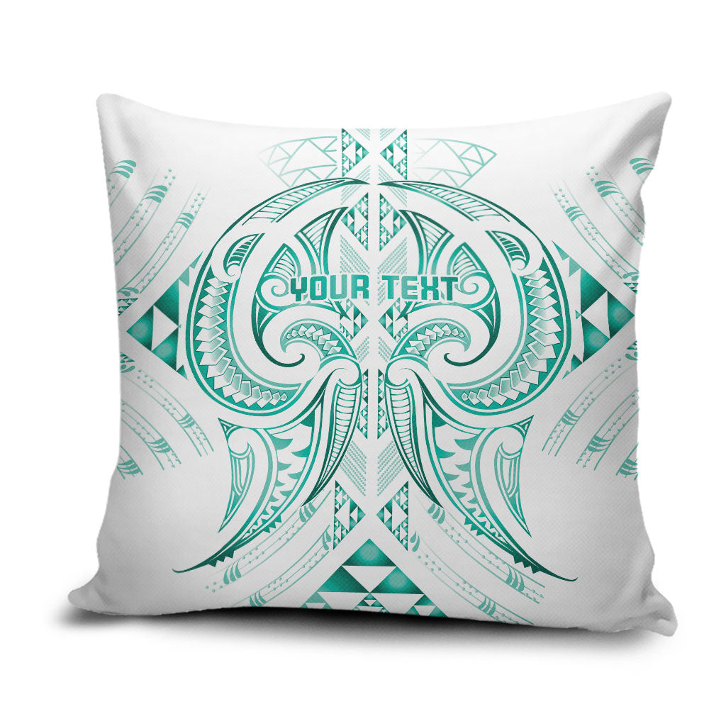 Maori Rugby Custom Ngaru Mangopare Pillow Cover Karikiorangi Taniwha Motif LT9 Turquoise - Polynesian Pride