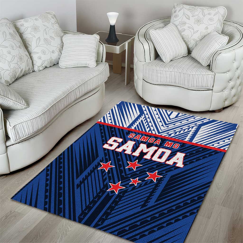 Rugby Toa Samoa Area Rug Samoa mo Samoa Island Warrior Pride - Polynesian Pride